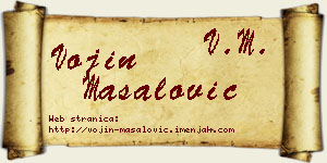 Vojin Masalović vizit kartica